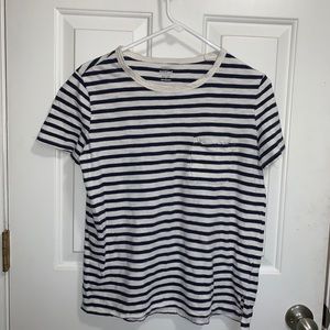 old navy striped boyfriend tee